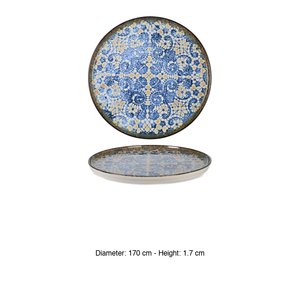 Plato de Cena Apilable Rinart Bluet con Impresión Digital, Porcelana Fina, 17 x 1.7 h cm, Suministros para Restaurantes, Vajilla para Catering, Venta al por Mayor - Product Image 3