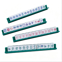 Jeu de Mahjong Moderne Transparent Papillon Personnalisé Gravé Chinois-Américain pour 4 Joueurs, en Acrylique de Luxe Écologique et Portable