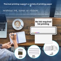 Impresora Térmica de Documentos Inalámbrica Mini A4 Rushang con USB y Otras Interfaces, Portátil, Sin Necesidad de Tinta