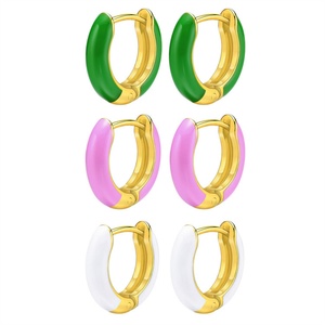 Joyería Fina, Pendientes de Aro Esmaltados en Oro de 18k para Mujer - Product Image 2