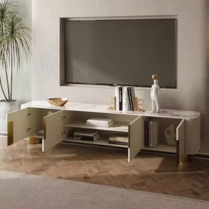 Moderno <span class=keywords><strong>43</strong></span> <span class=keywords><strong>pulgadas</strong></span> 2025 Europa Smart <span class=keywords><strong>TV</strong></span> Stands con <span class=keywords><strong>mesa</strong></span> de centro Precio barato Blanco <span class=keywords><strong>TV</strong></span> Muebles para sala de estar con función de almacenamiento - Product Image 2