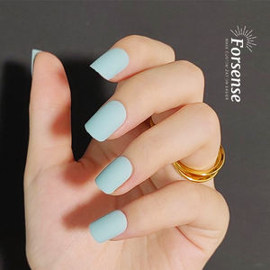 Fabricant personnalisé pastel mat presse sur ongles fournisseur vente entière couleur unie faux ongles vierges 24 faux ongles courts oem - Product Image 3