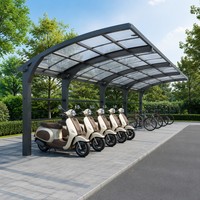 Abri de vélo en aluminium résistant aux intempéries pour parking communautaire ou scolaire, taille personnalisée