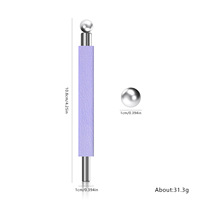 Outil professionnel multifonction 3-en-1 à double extrémité pour nail art, bâtonnet magnétique en cuir pour gel polish effet œil de chat et cylindre