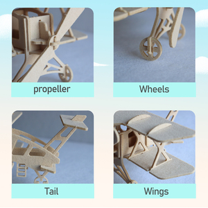 Puzzle 3D de planeur de feutre éducatif pour enfants, modèle d'aviation de bricolage, décor de chambre, choix intéressant de cadeau de jouet - Product Image 3