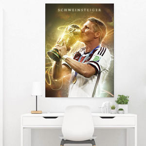 Jugadores de fútbol Art Messi y Bastian <span class=keywords><strong>Schweinsteiger</strong></span> Championship Trophy Cuadros de pared para decoración del hogar Caudros - Product Image 1