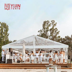 Tente de réception extérieure imperméable de luxe à structure en aluminium et toit transparent en PVC pour mariages et événements - Product Image 3