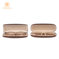Étui à lunettes texturé - Étui rigide en cuir PU pour lunettes - Boîte de rangement portable pour lunettes - Étui à lunettes pour hommes et femmes