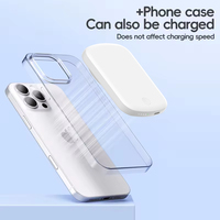 Banque d'alimentation sans fil magnétique portable 5000mAh avec logo personnalisable, sortie 15W, affichage LED, chargeur de téléphone portable