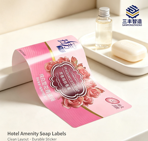 Love Fragrance <b>Bath</b> Soap Label Custom Printed Adhesive Sticker Pink Rose Design Decorative Paper Label - Product Image 4