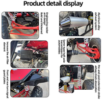 Fabricant en vente directe JUNCHI, buggy tout-terrain rouge en alliage d'aluminium 200CC, 4x4, karting, voiture de montagne