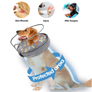 <span class=keywords><strong>Collar</strong></span> de cono de perro suave inflable de recuperación de mascotas isabelinas para perros y gatos cómodos ajustables para después de la cirugía - Product Image 3