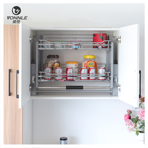 Cesta Extraíble Ajustable de Acero Inoxidable con Almacenamiento con Amortiguación para Gabinete de Cocina, Diseño Moderno - Product Image 5