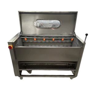 Machine automatique de nettoyage, épluchage et lavage en acier inoxydable pour gingembre, carotte, fruits, légumes, patate douce, taro et betterave - Product Image 1