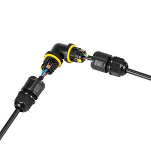 ขั้วต่อสายไฟแบบพุช LED กันน้ำ IP68ขั้วต่อแบบเร็วรูปตัว L <span class=keywords><strong>3</strong></span>ขาหัวต่อทองแดงไนล่อน1 1สายไฟ LED - Product Image 4