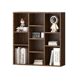 <span class=keywords><strong>Étagère</strong></span> <span class=keywords><strong>à</strong></span> livres rustique marron industrielle <span class=keywords><strong>à</strong></span> 10 niveaux, style mi-moderne, en bois d'ingénierie durable et écologique, avec <span class=keywords><strong>étagère</strong></span>s ouvertes pour salon - Product Image 3