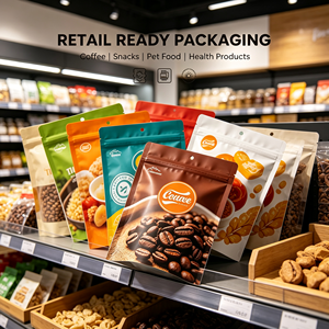 Custom Printed <b>Vacuum</b> <b>Bags</b> Resealable Stand Up Packaging Pouches Full Color Logo for Food Supplement Coffee - Product Image 2