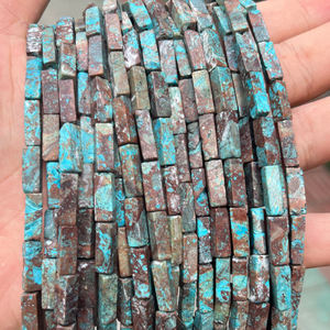 <span class=keywords><strong>Jaspe</strong></span> azul Calsilica para fabricación <span class=keywords><strong>de</strong></span> joyas, 4x13mm, pulido mejorado, cuadrado, piedras sueltas - Product Image 1