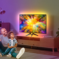 Retroiluminación de TV LED con control de aplicación para caja de sincronización de TV de 55-65 pulgadas El ritmo de música funciona con Alexa y el asistente de Google