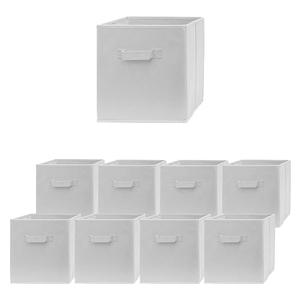 Cajas <span class=keywords><strong>Cubo</strong></span> de almacenamiento de ropa de tela no tejida ecológicas plegables al por mayor para el hogar - Product Image 4