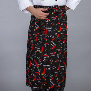 Delantal de cintura de camarero de algodón suave profesional personalizado OEM con bolsillos para el hogar cocina restaurante cafetería - Product Image 5