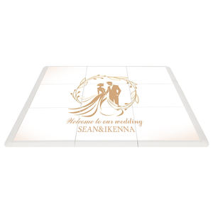 Draagbare dansvloer voor feesten, bruiloften en evenementen, wit/aluminium rand - Product Image 4