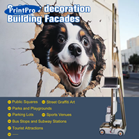 Impresora digital de pared PrintPro, máquina de impresión de piso, inyección de tinta UV directa a pared y piso, diseños de arte personalizados