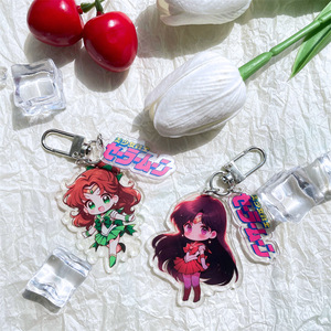 Customized Japanese Man Beautiful Girl Warrior Water Ice Moon Q Edition Image <b>Keychain</b> Card <b>Keychain</b> Acrylic Accessories - Product Image 4