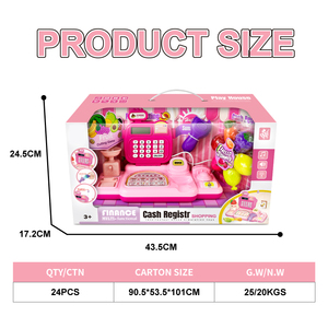 Luckytoys Filles Jouets Rose <span class=keywords><strong>Caisse</strong></span> <span class=keywords><strong>Enregistreuse</strong></span> Machine Shopping Épicerie Jouer <span class=keywords><strong>De</strong></span> L'argent Jeux Faire semblant Ensemble <span class=keywords><strong>De</strong></span> Jouets - Product Image 5