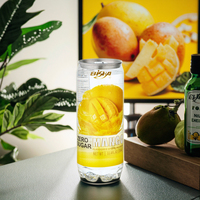 Eau gazeuse aromatisée à la mangue en gros, 330 ml, emballage en boîte, pour enfants et adultes, prix bas, produits alimentaires et boissons