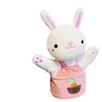 Boneka Tangan Bordir Super Lembut Realistis OEM, Mainan Boneka Penghibur Anak Usia Dini, Mainan Hewan Isi Dakron Pereda Stres