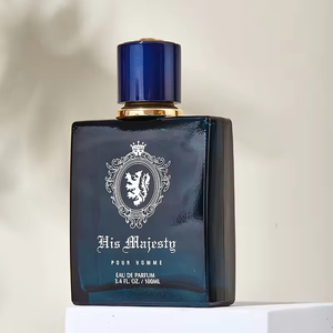 Custom Design Luxury square Transparent Premium Perfume Glass <b>Bottle</b> 50ml 100ml Crimp Black <b>Empty</b> Perfume <b>Bottle</b> with Gold Cap - Product Image 2