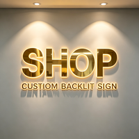 Letras Retroiluminadas de Acero Inoxidable de Primera Calidad con Tiras LED, Enchufables, Alimentación por CA, Ahorro de Energía, Letrero para Fachada de Tienda, para Hoteles y Empresas