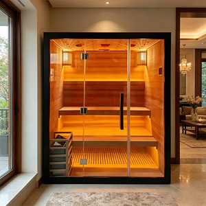 Sauna Interior de Infrarrojos con Bluetooth, Sauna de Madera con Música Terapéutica para Relajación - Product Image 2