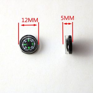 Mini boussole en plastique 12 mm, porte-clés portable, outil de navigation pour la randonnée et le camping en plein air, marquage en anglais - Product Image 3