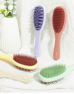 LOGO doppio lato esfoliante cuoio capelluto districante spazzola per <span class=keywords><strong>capelli</strong></span> TPR massaggio <span class=keywords><strong>pettine</strong></span> <span class=keywords><strong>capelli</strong></span> lavaggio cuoio capelluto massaggio Shampoo spazzola per <span class=keywords><strong>capelli</strong></span> bagnati - Product Image 6