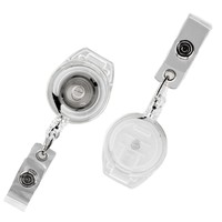 Porte-badge rétractable Bestom transparent ou multicolore avec cordon en nylon, accessoires pour porte-badge d'identification, coque en ABS, sangle en PVC