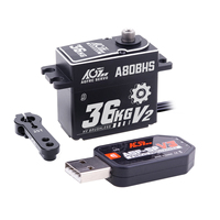 Servo Digital Programable AGFRC A80BHS V2 79g de Alto Torque 0.071s con Engranajes Metálicos HV CNC y Motor Brushless para Coche RC
