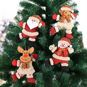 2022 Happy New Year Christmas Jewelry DIY Christmas Gift Santa Claus Snowman Tree Pendant Doll Hanging Home Decoration Noel Nata