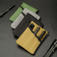 EDC Kantong Dompet Saku untuk Pisau Lipat Taktis Pena Senter Alat Pemegang Kartu Kanvas Kustom