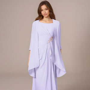 TEENYEE Designer Mère de la Mariée <span class=keywords><strong>Veste</strong></span> En Mousseline De Soie Étole Élégant Cape De Mariée Manchette Perlée Boléro <span class=keywords><strong>Veste</strong></span> De <span class=keywords><strong>Mariage</strong></span> - Product Image 2