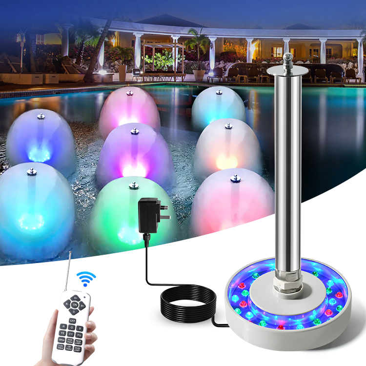 Красочный ABS IP68 водонепроницаемый RGB DMX512 светодиодный подземный Пруд Лампа AC 12 В светодиодные фонари фонтан