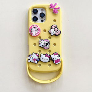 Coque de téléphone en TPU style sabot 3D perforée, motif dessin animé, antichoc, dissipation thermique, personnalisable OEM pour 16 15 14 - Vente en gros - Product Image 4