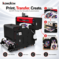Imprimante DTF KONGKIM A2 I1600 avec tête d'impression, secoueur de poudre automatique, machine d'impression par transfert thermique sur film PET