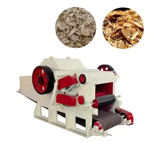 Farm Use Wood Drum Chipper Tree Wood Shredder Wood Waste Chipping Shredding Machine