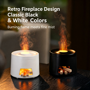Humidificador ultrasónico LED caliente, los mejores humidificadores pequeños para dormitorio, oficina, hogar, difusor de aroma con efecto volcán. - Product Image 2