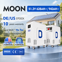 Baterai Penyimpanan Energi Surya MOON 51.2V 32kWh 48kWh Baterai Lithium Iron Phosphate Dengan Alat Pemadam Kebakaran Stok Eropa ESS Seluruh Rumah