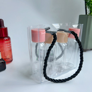 Wholesale Custom Clear PVC Tote Bag with Rope Handles Durable Large Capacity Lady <strong>Style</strong> Letter Pattern Logo Printable <strong>String</strong> - Product Image 3