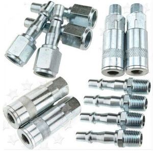 Venta Directa de Fábrica de Herramientas Neumáticas Ningbo Dingyi, Juego de 12 Acoplamientos Rápidos de Hierro Galvanizado Estilo Británico - Product Image 3