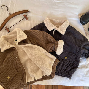 Nouvelle arrivée : veste en velours côtelé pour tout-petits, épaisse et chaude, doublée de polaire, manteau pour bébé, vêtements d'extérieur d'hiver pour enfants, veste à col rabattu pour garçons - Product Image 5